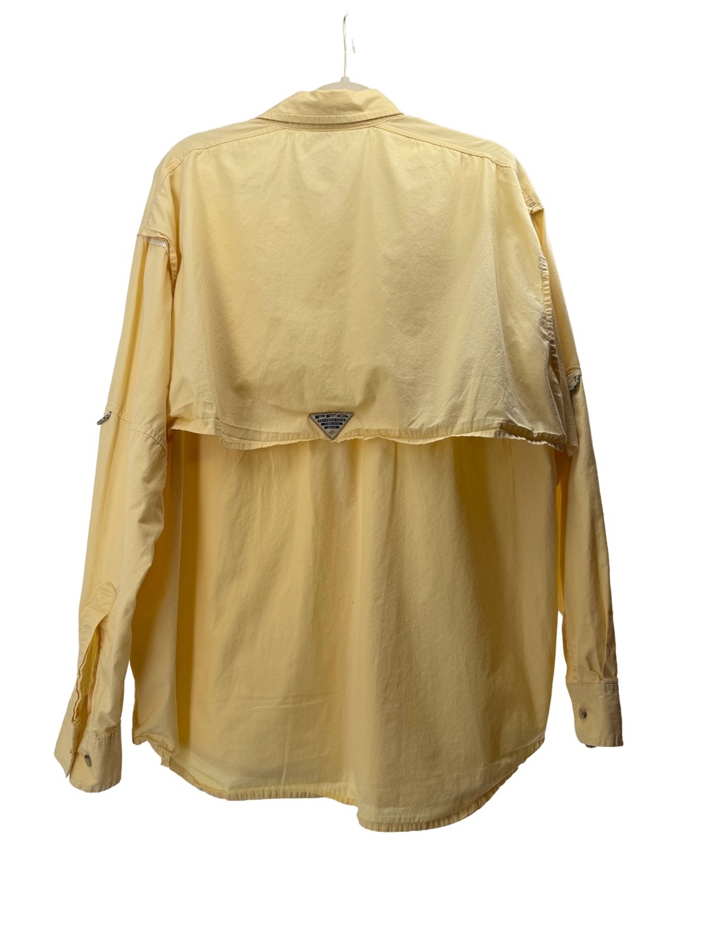 Columbia Men’s Short-Sleeve Button-Down Shirt in Pale Yellow - Picture 3 of 8